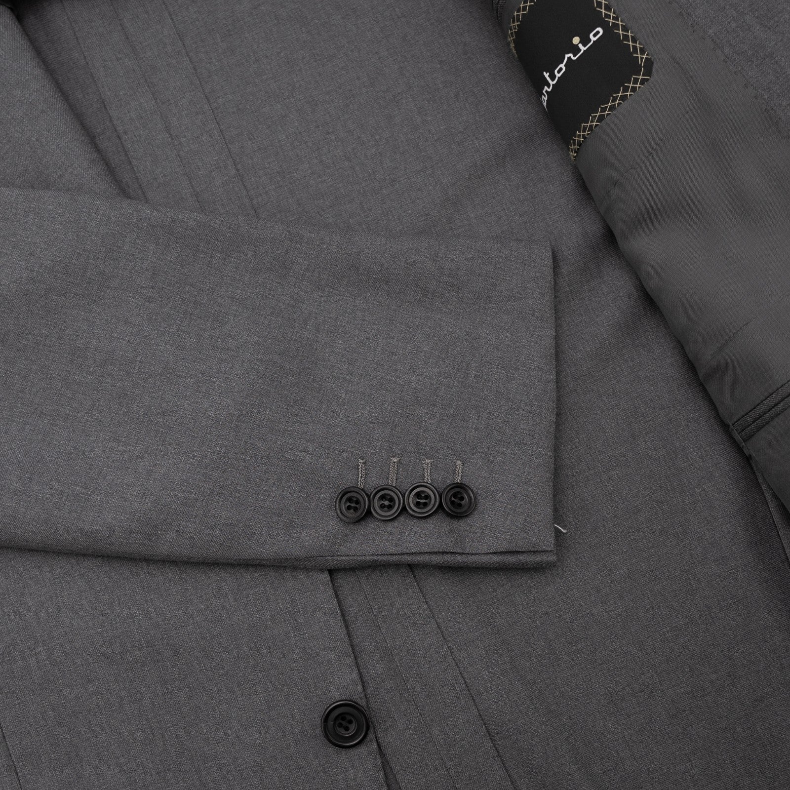 $3300 SARTORIO KITON NAPOLI Gray Suit Hand-Sewn Fine Wool Made in Napoli