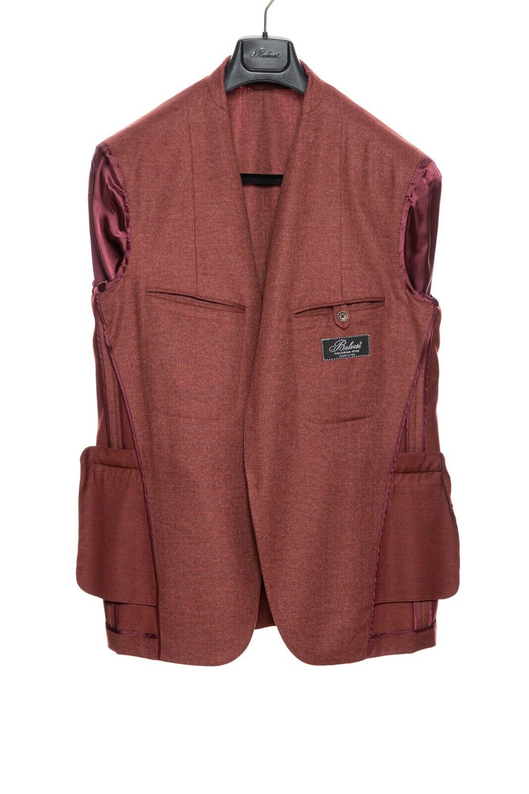 $2495 BELVEST Red Pompeian Wool Cashmere Silk Jacket 40 US / 50 EU Drop 7R 