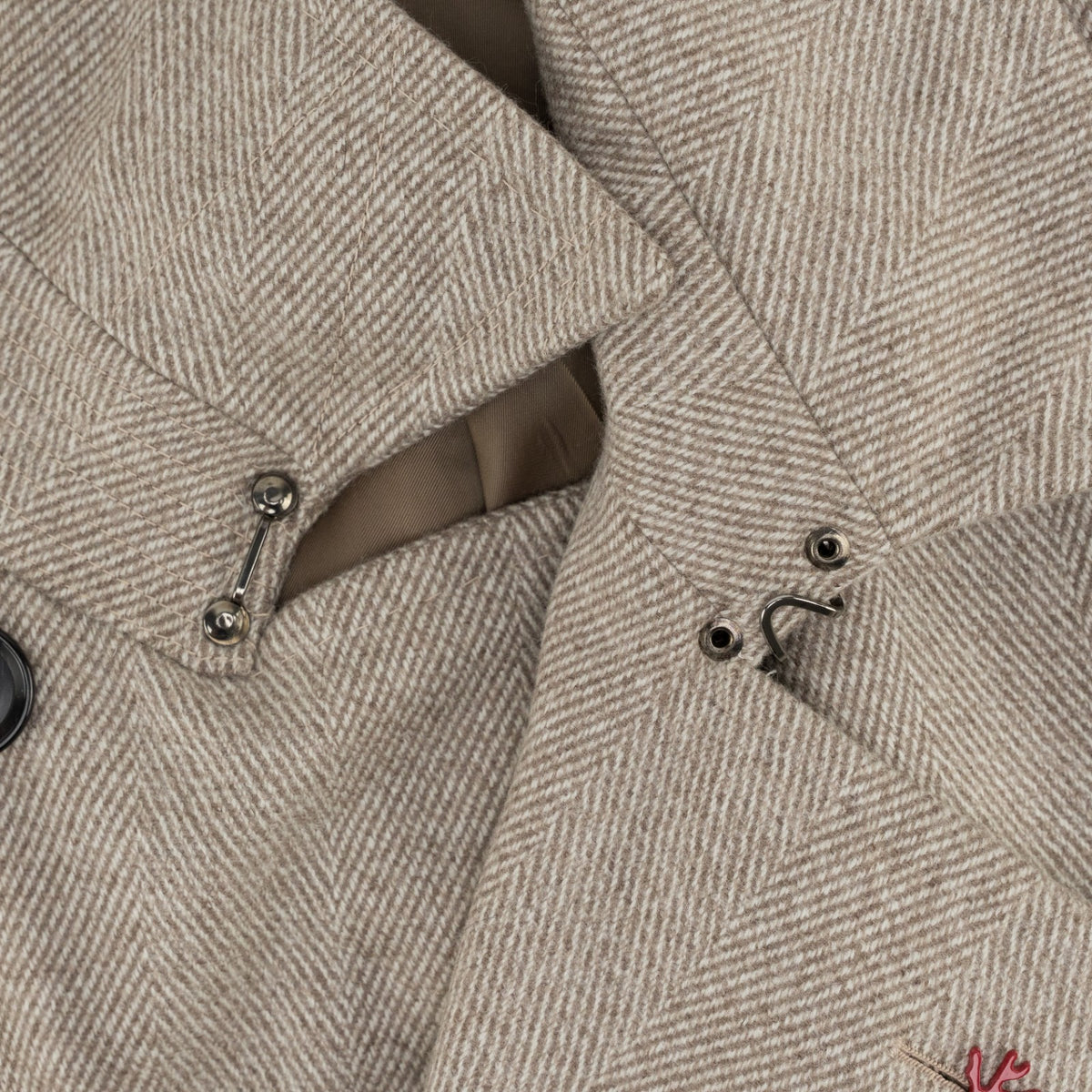 $10,850 ISAIA Belted Overcoat Herringbone Top Cashmere Black Sheep 38 US / 48 IT