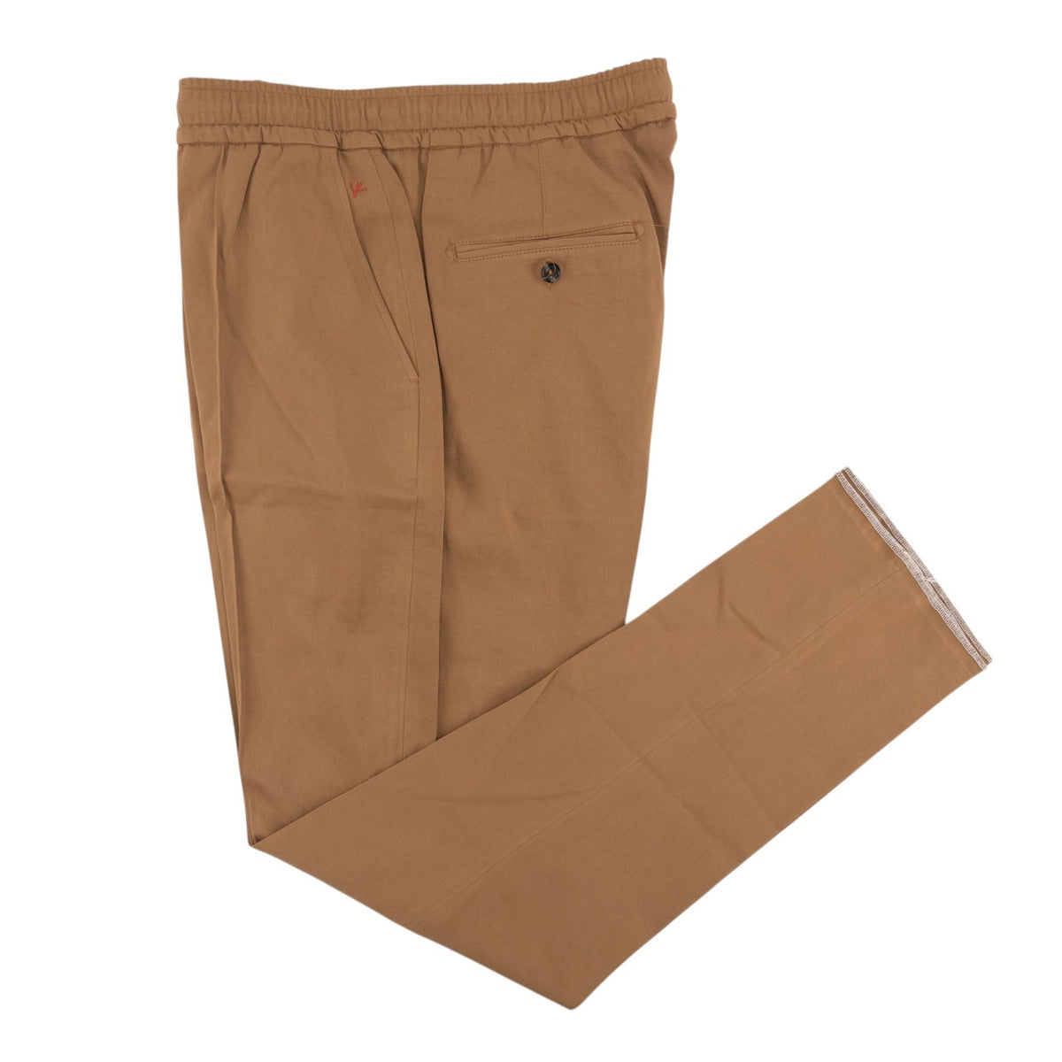1250$ ISAIA Rust Drawstring Pant Cotton - Cashmere Slim Tapered Fit 38 US /54 IT