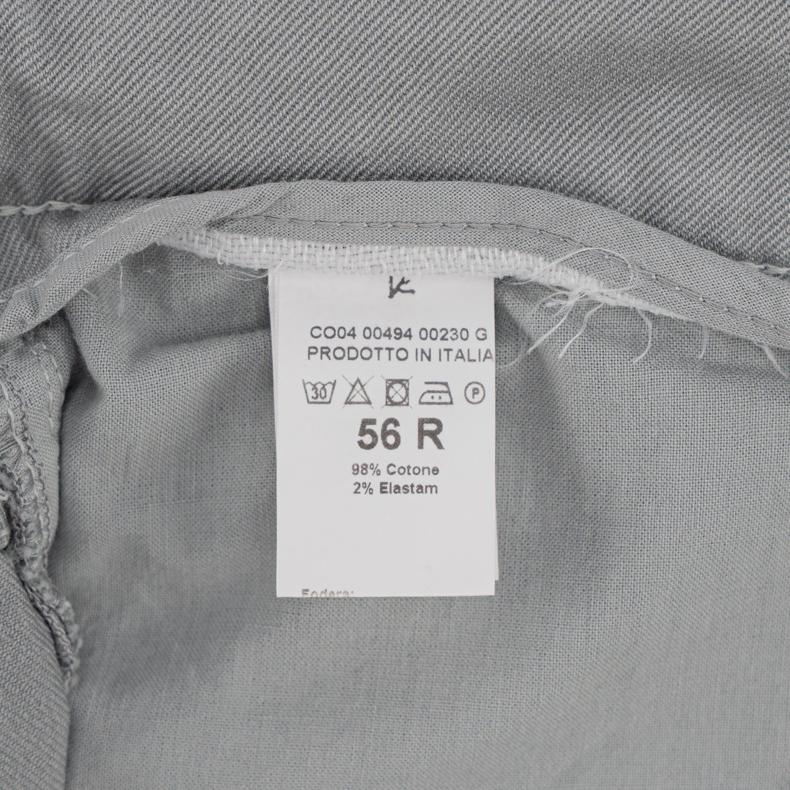 690$ ISAIA NAPOLI Gray 5 Pockets Jeans Pant Denim Cotton Regular 40 US / 56 EU