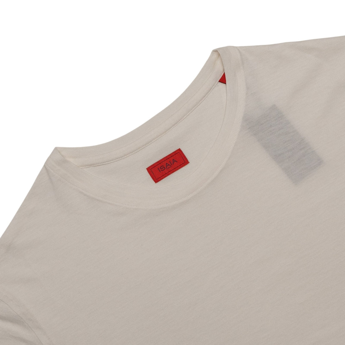 595$ ISAIA NAPOLI Ivory Handmade T-Shirt Jersey Cotton - Silk  Size M