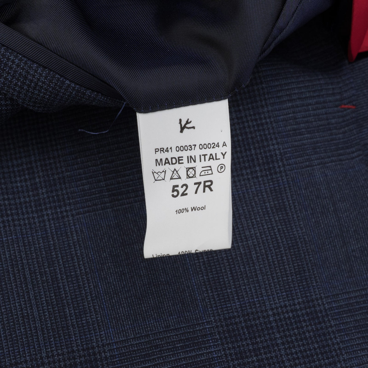 $6700 ISAIA "Sanita" Blue Suit Wool Glen Plaid Comfort Project 42 US / 52 EU 7R
