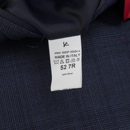 $6700 ISAIA "Sanita" Blue Suit Wool Glen Plaid Comfort Project 42 US / 52 EU 7R
