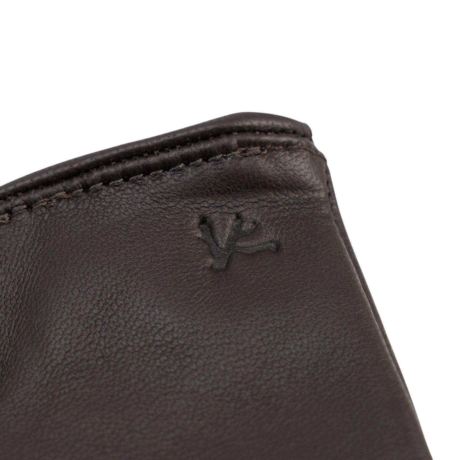 995$ ISAIA Napoli Dark Brown Genuine Leather Gloves 100% Cashmere Lined Size 10