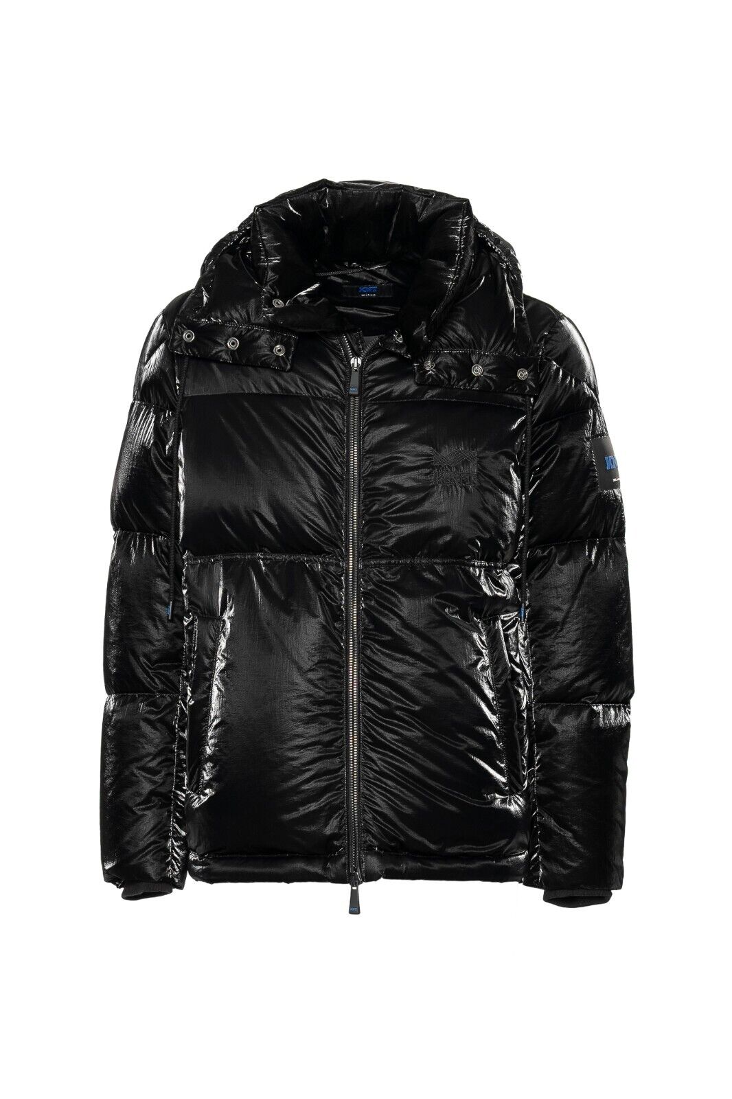 $3900 KITON KNT Black Goose Down Puffer Jacket Coat "Shiny Effect" 38 US / 48 EU