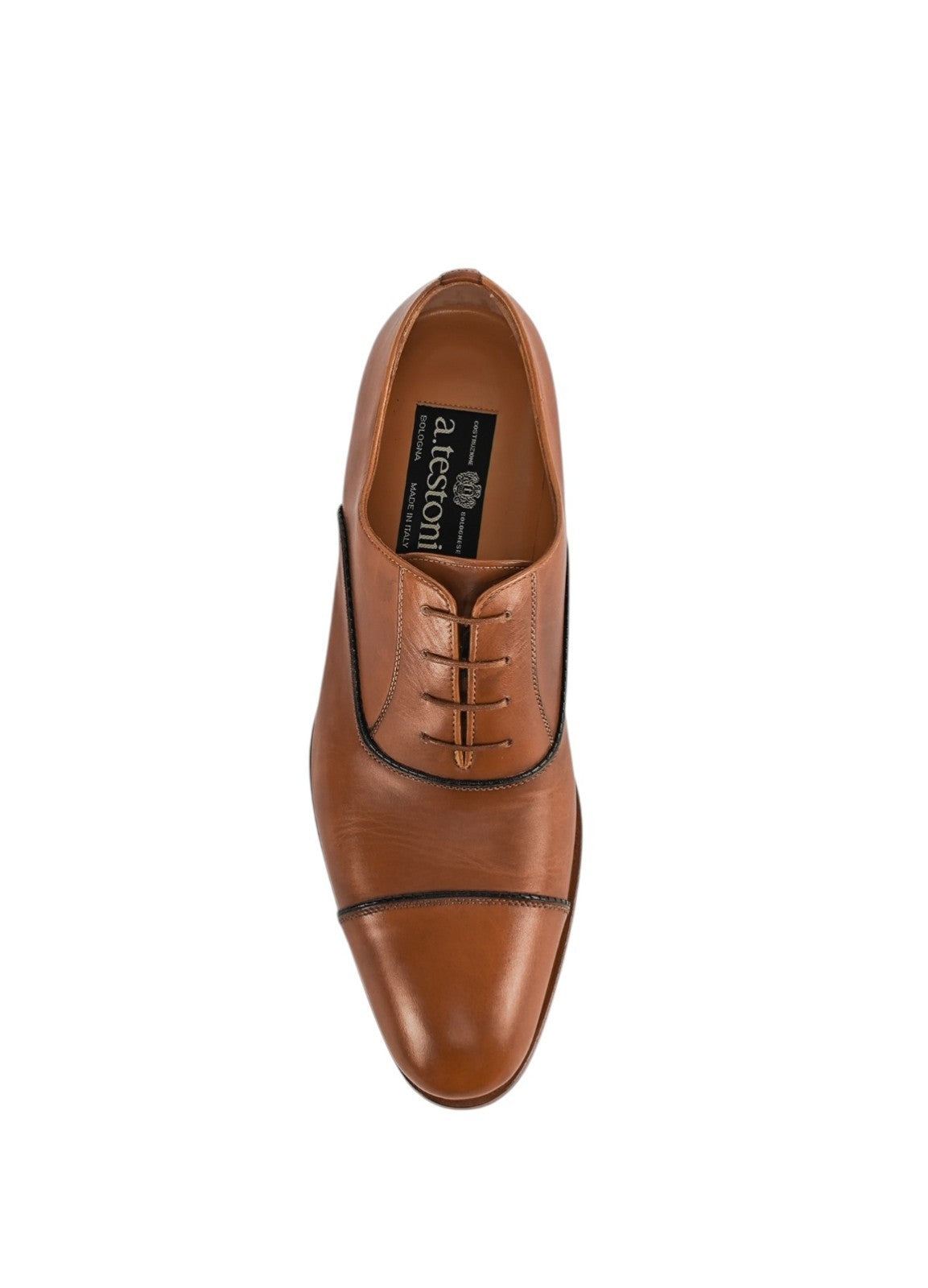 1300$ TESTONI 1929 "Iseo" Oxford Shoes Goodyear Welted Caramel 8 UK 9 US 42 IT