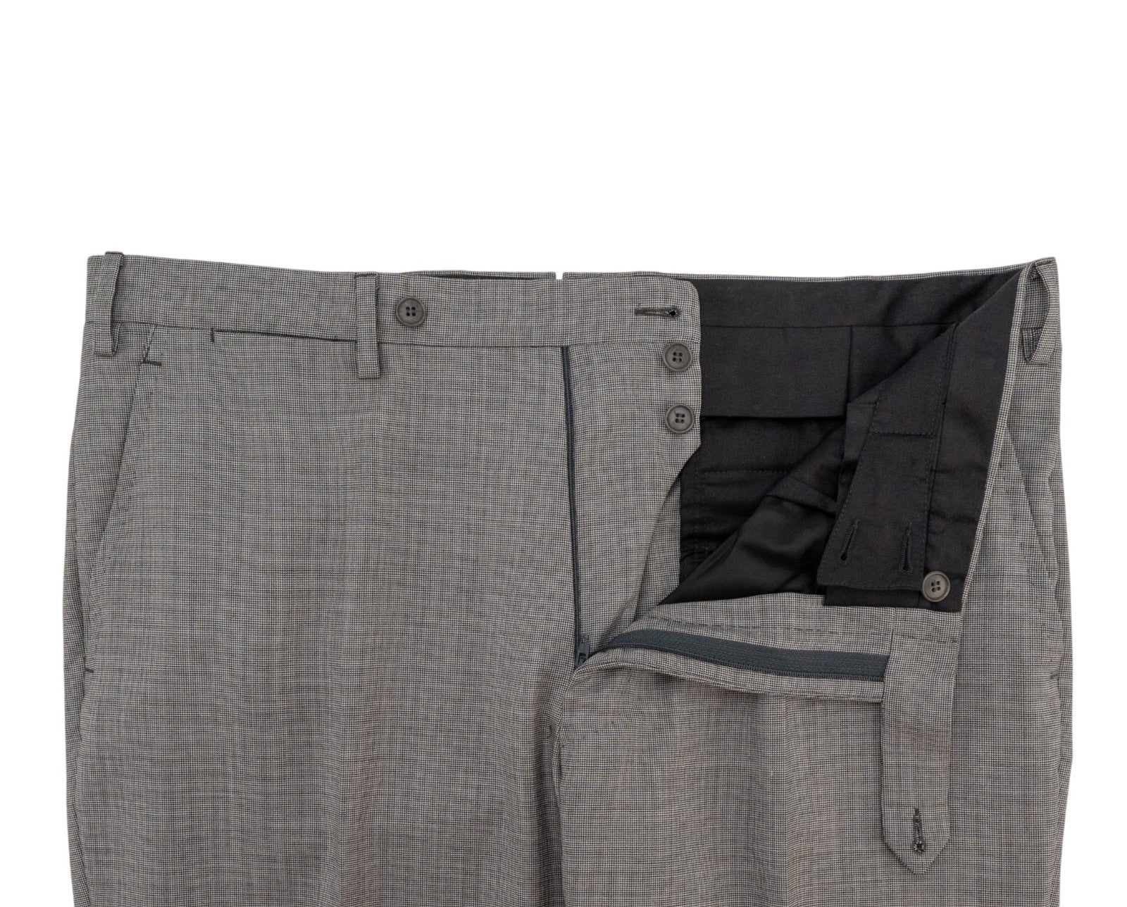 $2700 SARTORIA PARTENOPEA Total Hand-Sewn Suit Wool 140's Gray Houndstooth