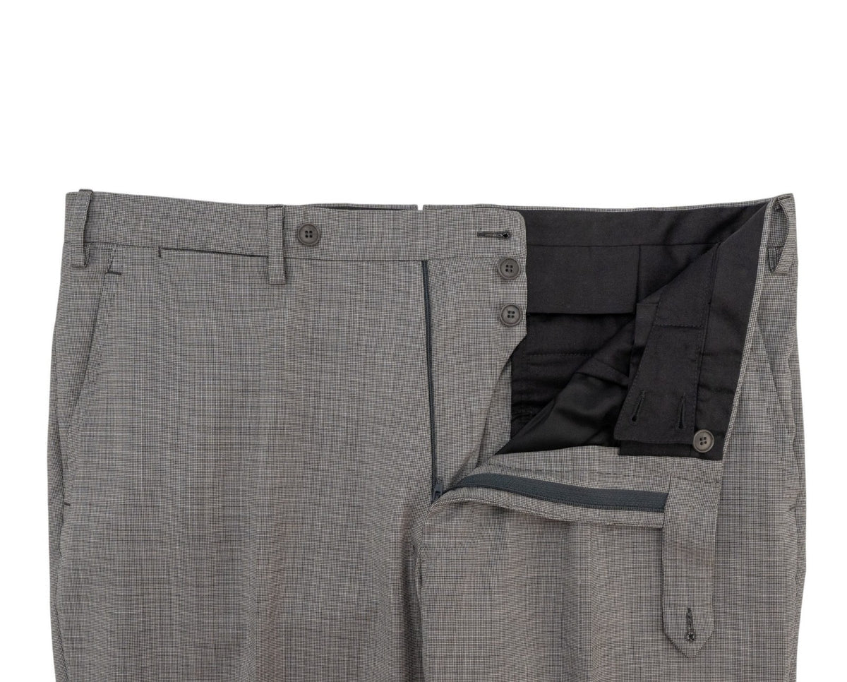 $2700 SARTORIA PARTENOPEA Total Hand-Sewn Suit Wool 140's Gray Houndstooth