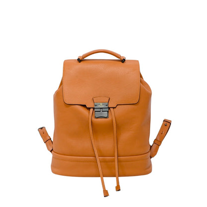 1750$ PINEIDER FIRENZE 1774 Grained Leather Backpack Orange – Italian Luxury