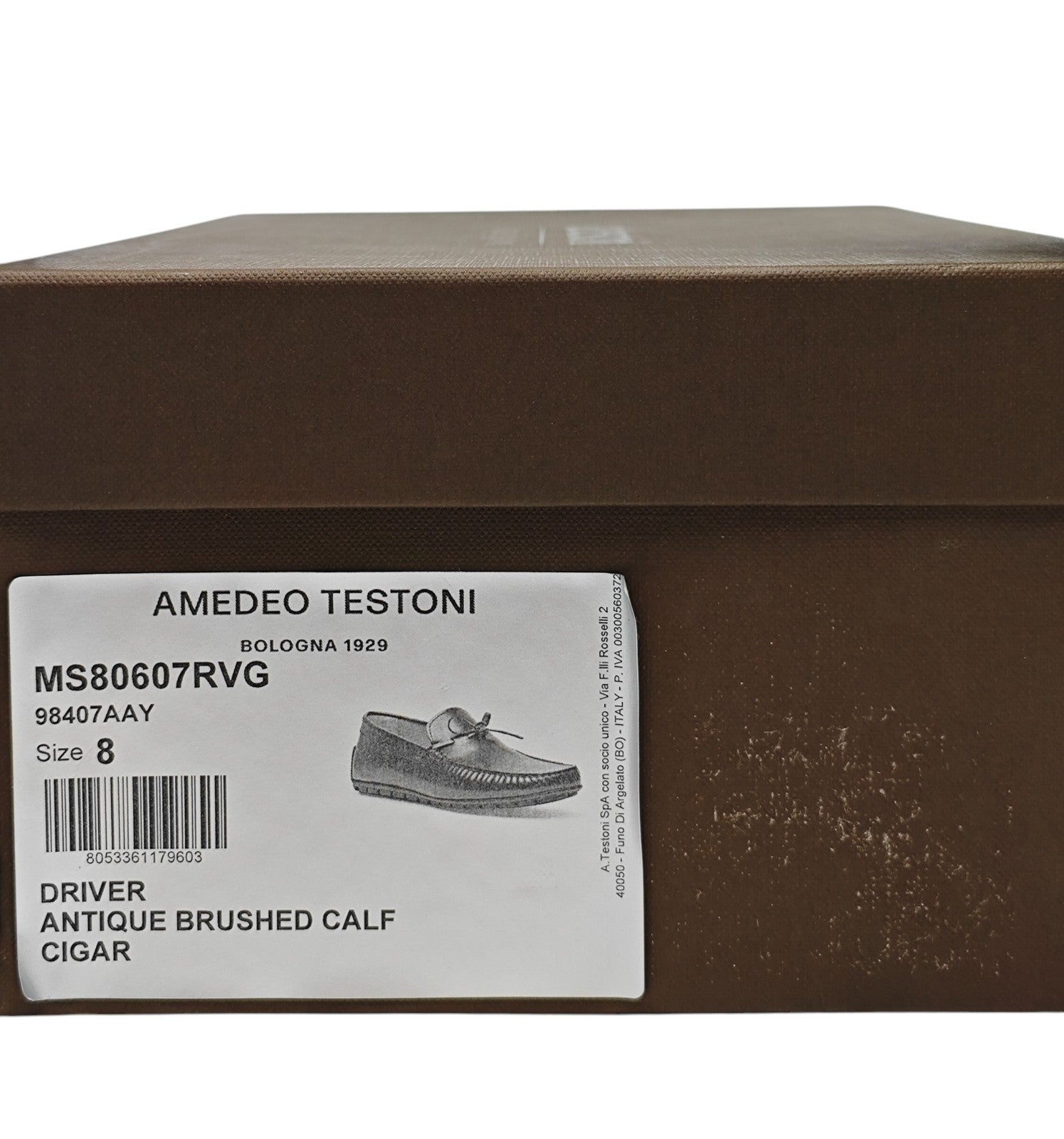 1100$ TESTONI Driver Loafer Antique Lux Calf Cigar Brown 8 UK / 9 US / 42 IT
