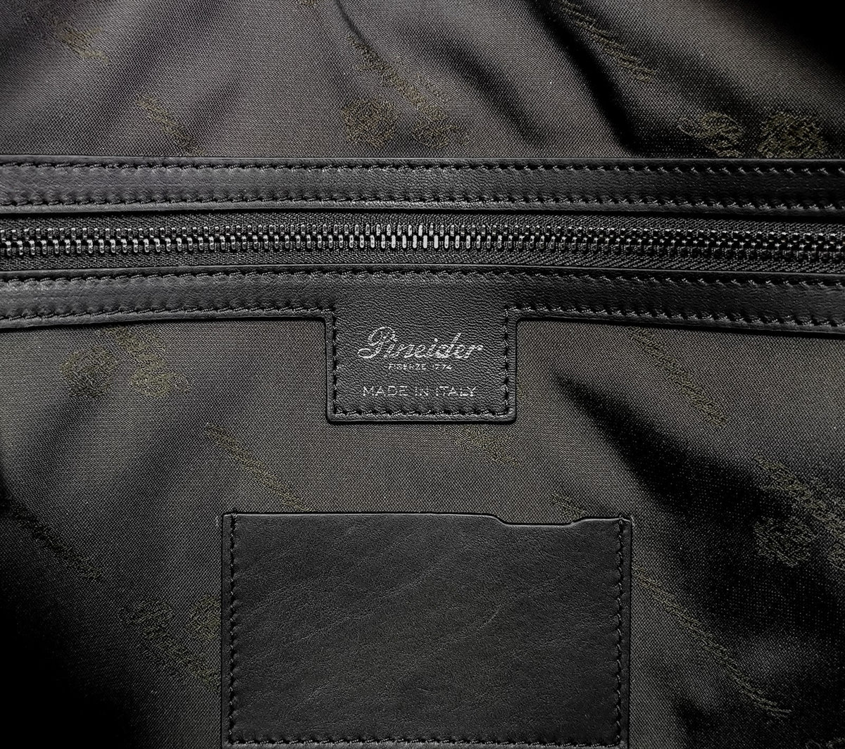 1240$ PINEIDER FIRENZE "Metro Smooth" Black Calf PC Briefcase Bag Document Case