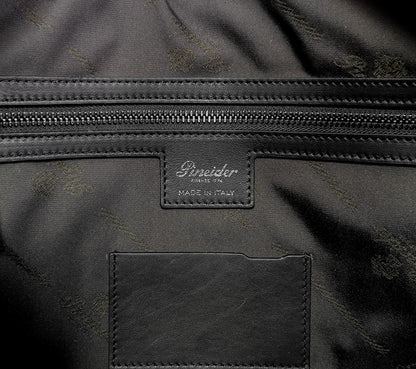 1240$ PINEIDER FIRENZE "Metro Smooth" Black Calf PC Briefcase Bag Document Case