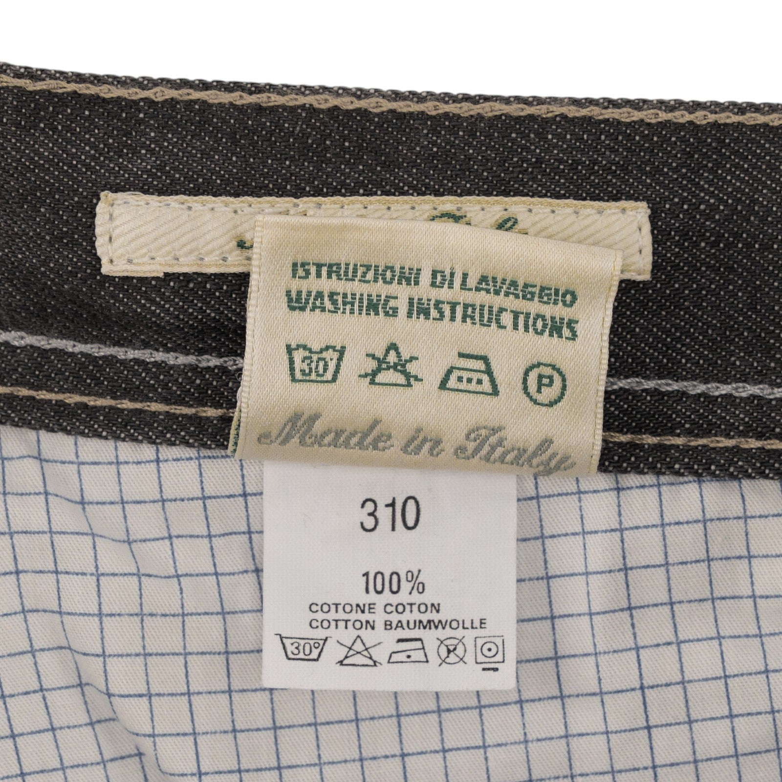 415$ LUIGI BORRELLI NAPOLI Gray Denim Jeans Pant Raw Cotton 36 US / 52 EU
