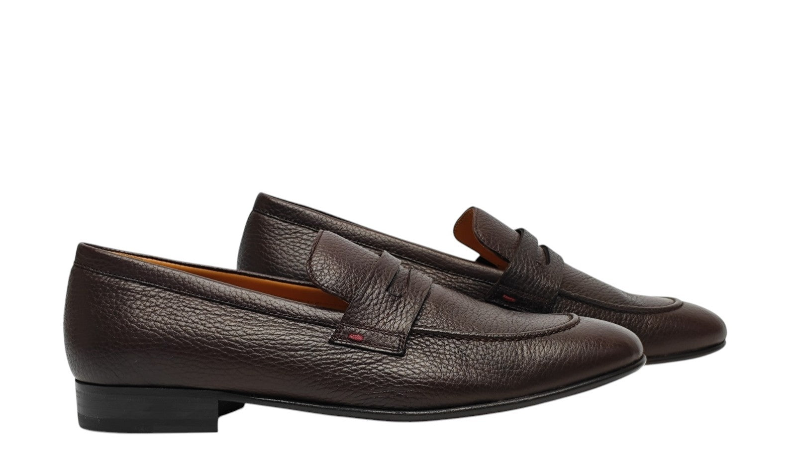 1250$ TESTONI Loafer BOLOGNESE Shoes Deerskin Cigar  8 UK / 9 US / 42 IT