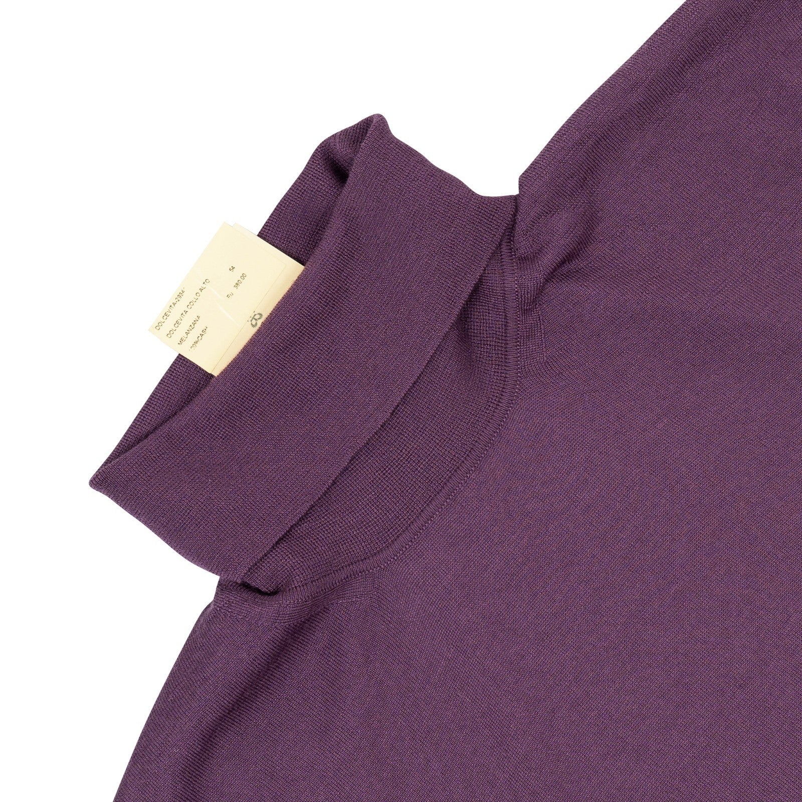 820$ RUBINACCI NAPOLI Eggplant Turtleneck Sweater 100% Cashmere  44 US / 54 EU