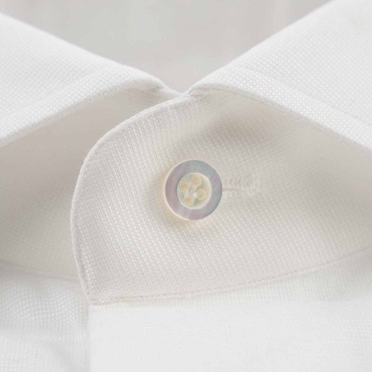 780$ ISAIA "Mix" Dress Shirt French Cuffs White Oxford Cotton 18 - 45