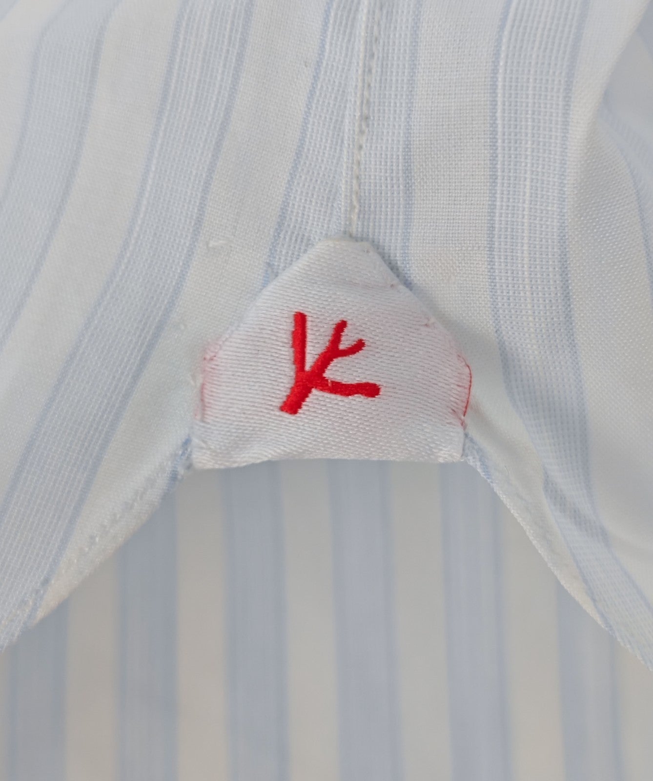 730$ ISAIA "Mix" Dress Shirt Light Blue / White Striped Fine Cotton 16 - 41