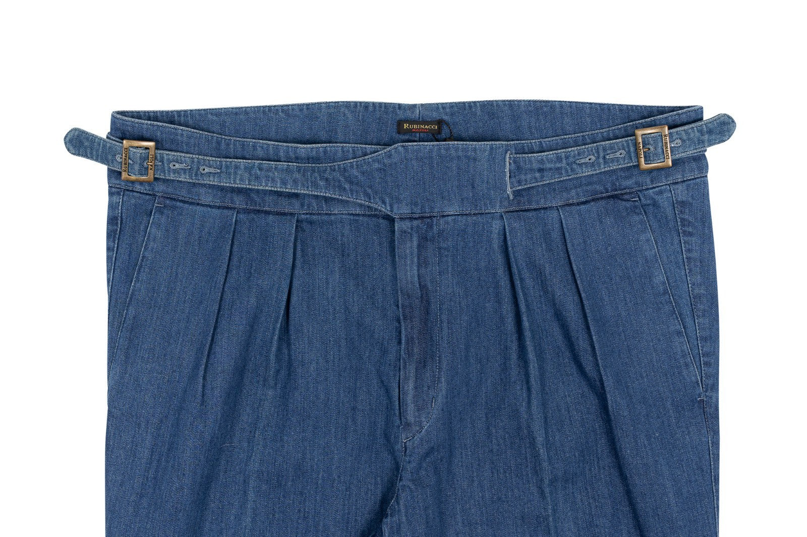 670$ RUBINACCI NAPOLI "Manny" Blue Pant City Jeans Stretch Cotton 36 US / 52 EU