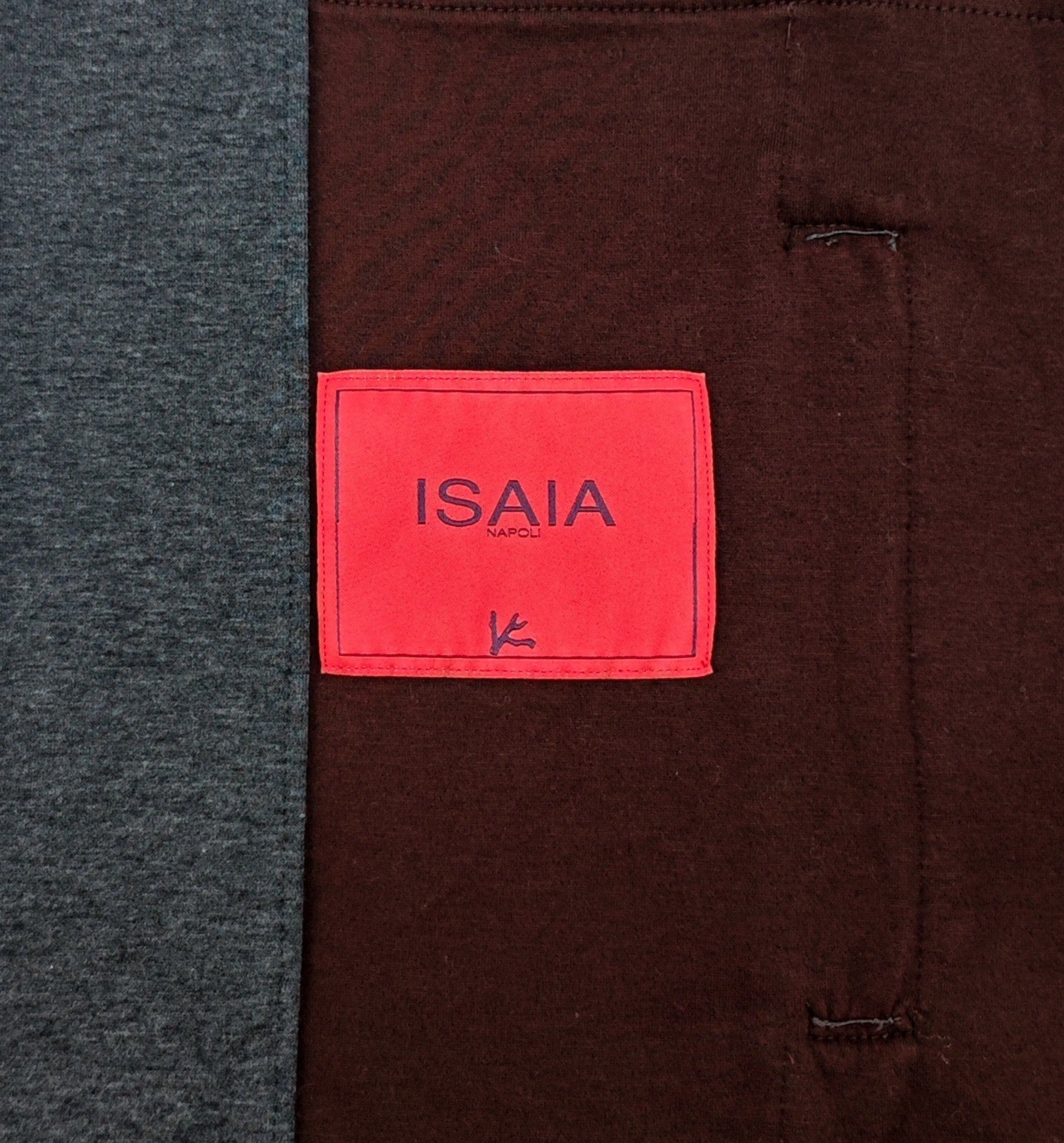 $1650 ISAIA NAPOLI Gray Zip Hooded Track Jacket Jersey Cotton Size M