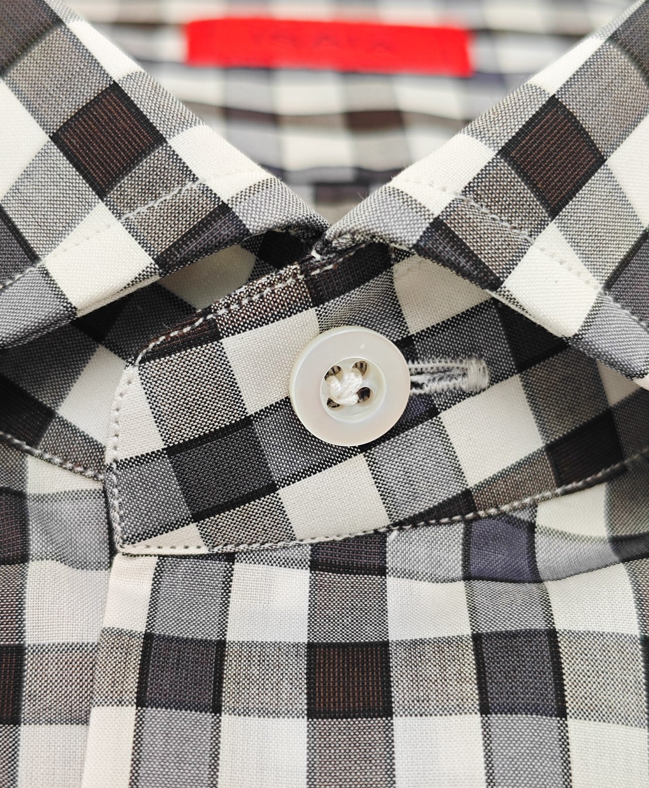 730$ ISAIA "Milano" Dress Shirt Checks Hand-Sewn Lightwheight Cotton 16 - 41
