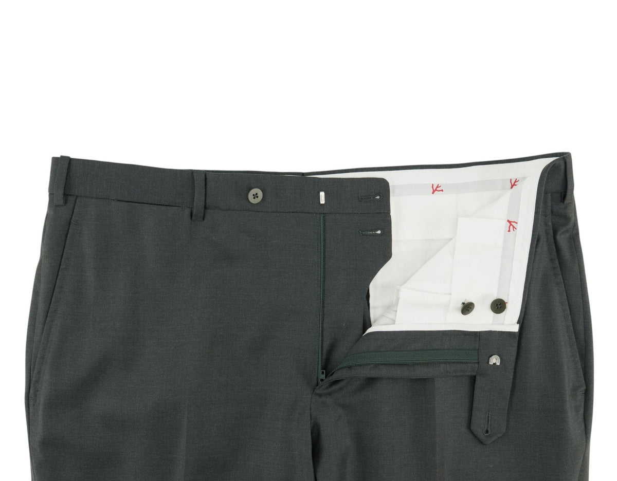 $7120 ISAIA "Gregorio" Gray Hand-Sewn Suit Fine Wool Aquaspider 46 US / 56 EU 7R