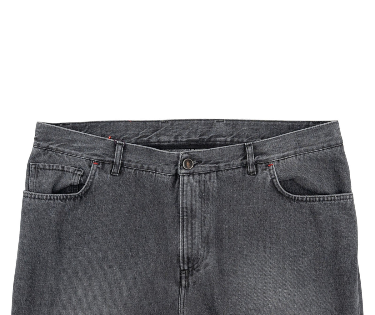 795$ ISAIA NAPOLI "SpaccaNapoli" Grey Jeans Pant Cotton Regular Fit 40 US /56 EU