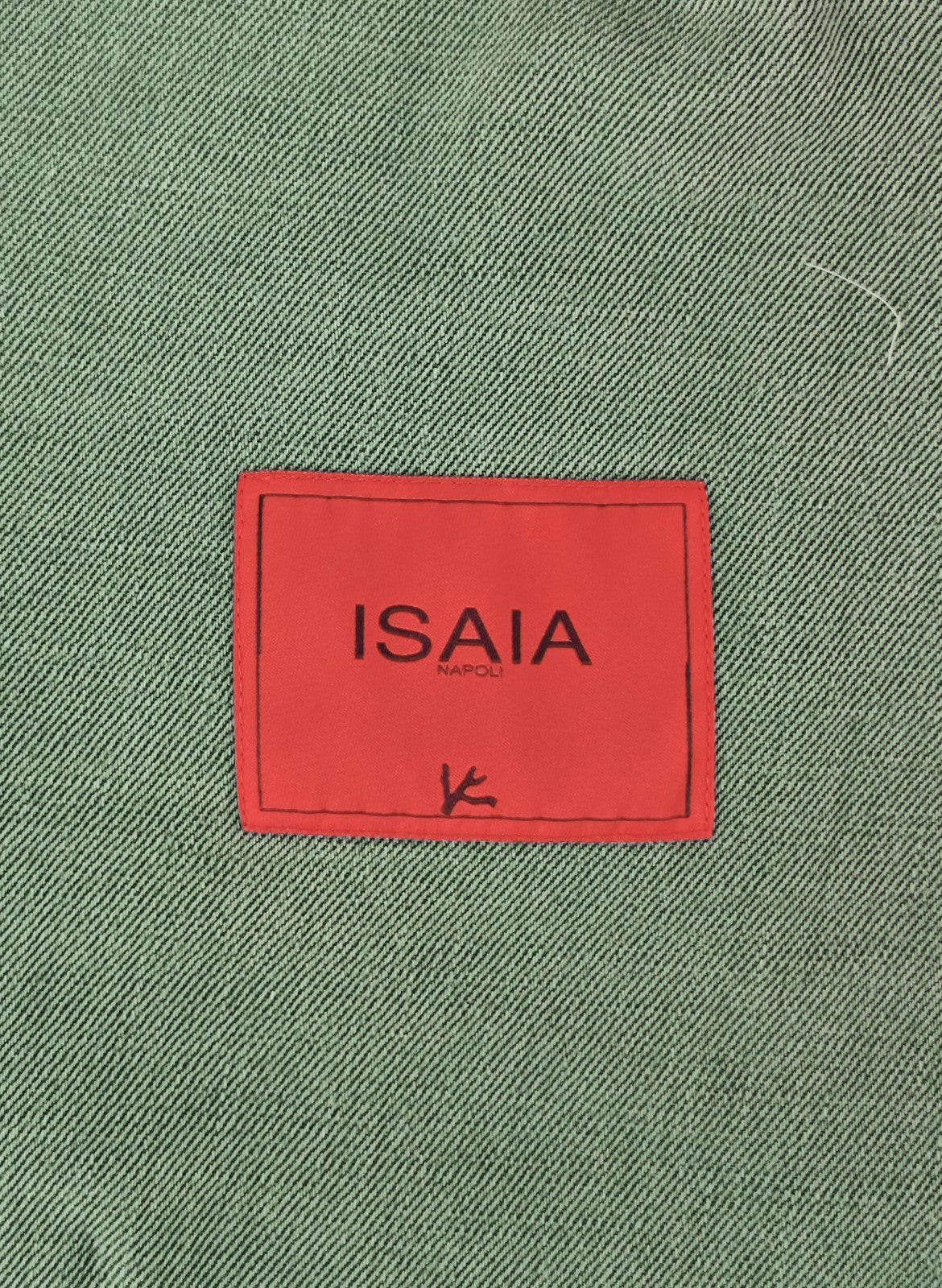 $4250 ISAIA "Gregorio" Washed Green Sport Coat Denim Cotton 38 US / 48 EU R