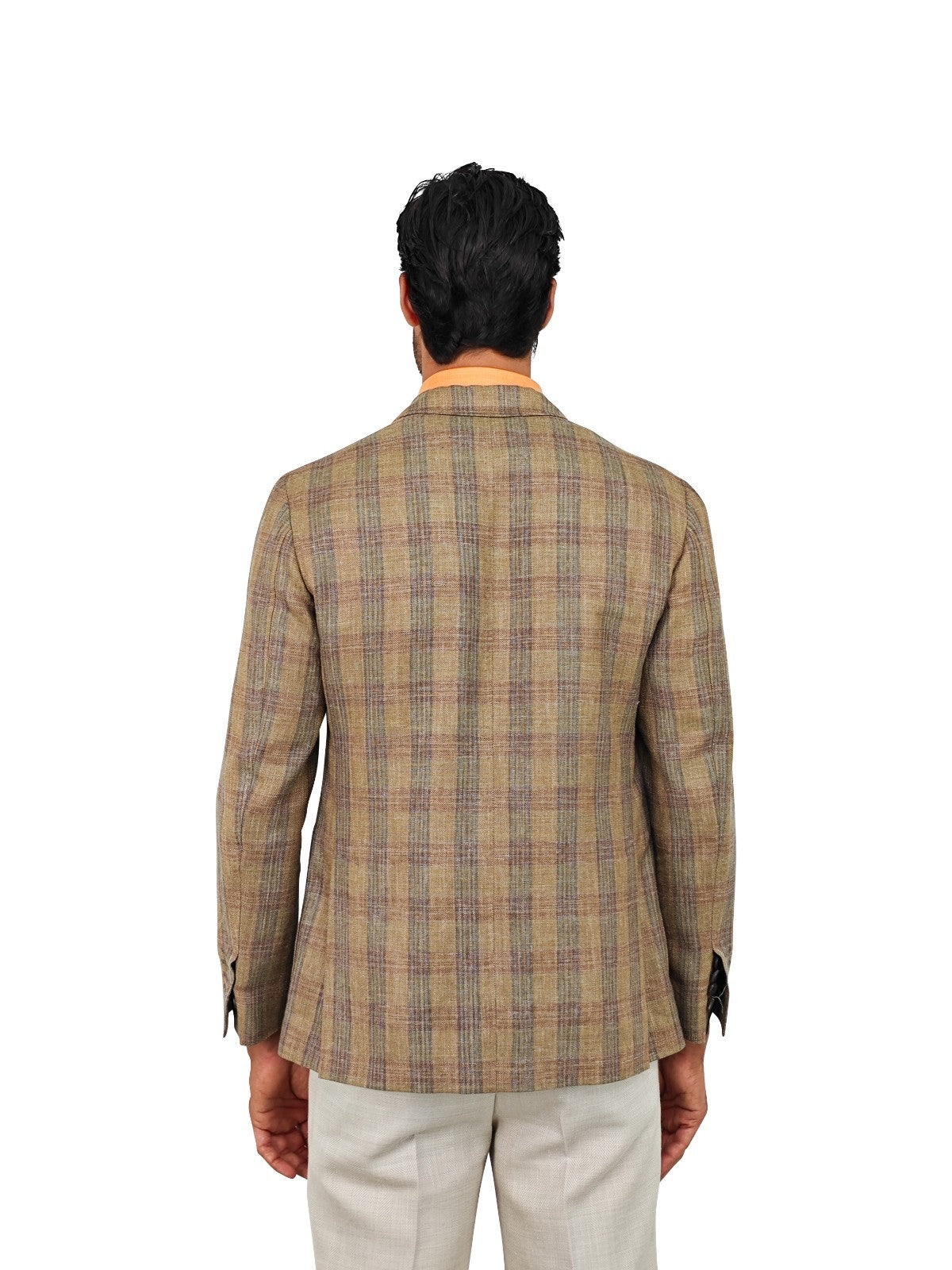 $1950 RUBINACCI NAPOLI Beige Jacket Sport Coat Silk Linen Bamboo 36 US / 46 EU