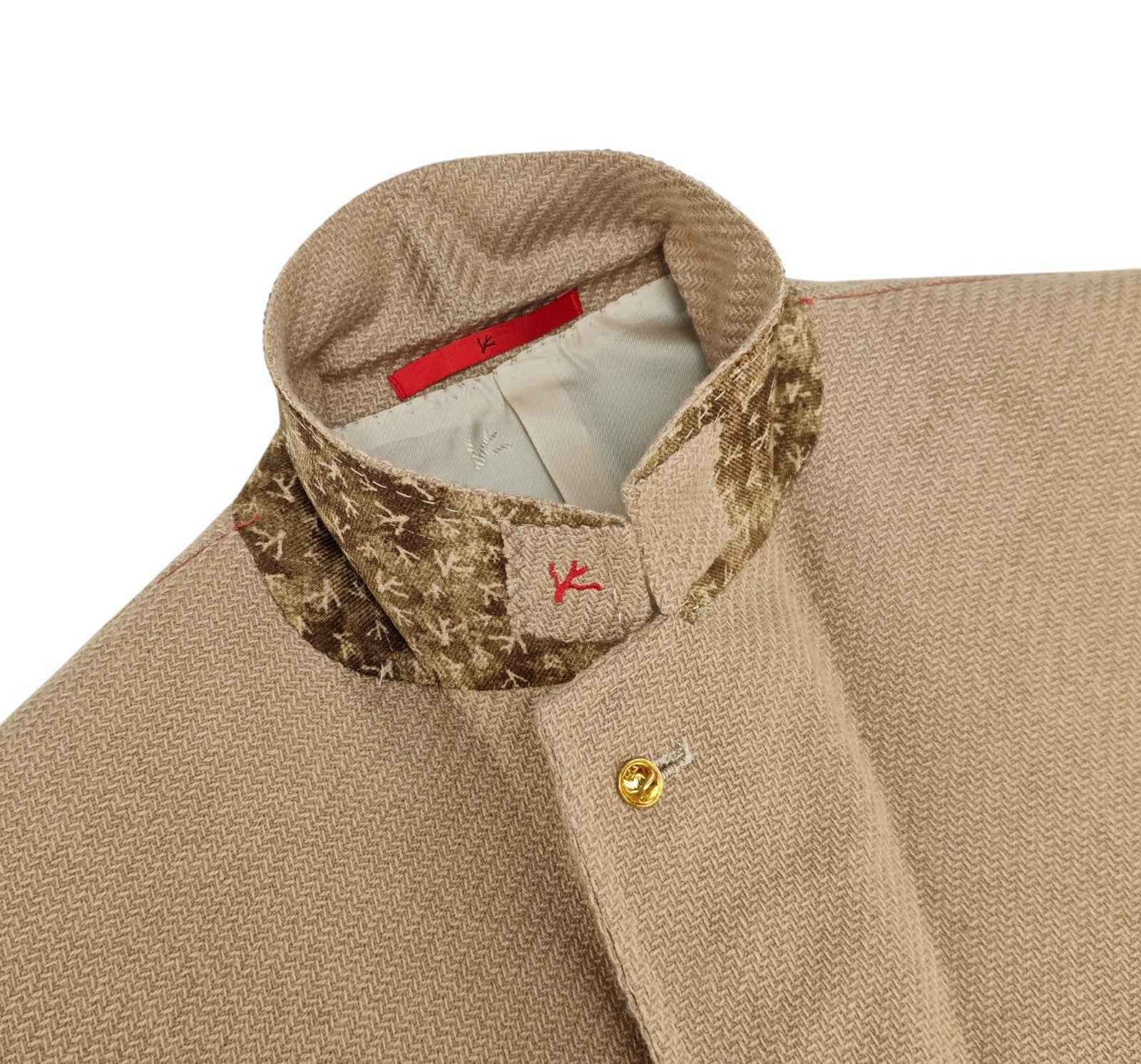 $5800 ISAIA NAPOLI "Domenico" Solid Beige Jacket Sport Coat Knit 100% Cashmere