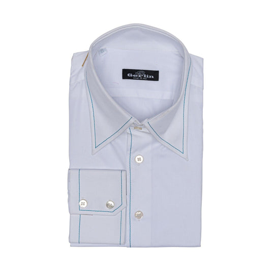 690$ LUXURY GERLIN Shirt White Point Collar Cotton 16 - 41 4AD BIJAN