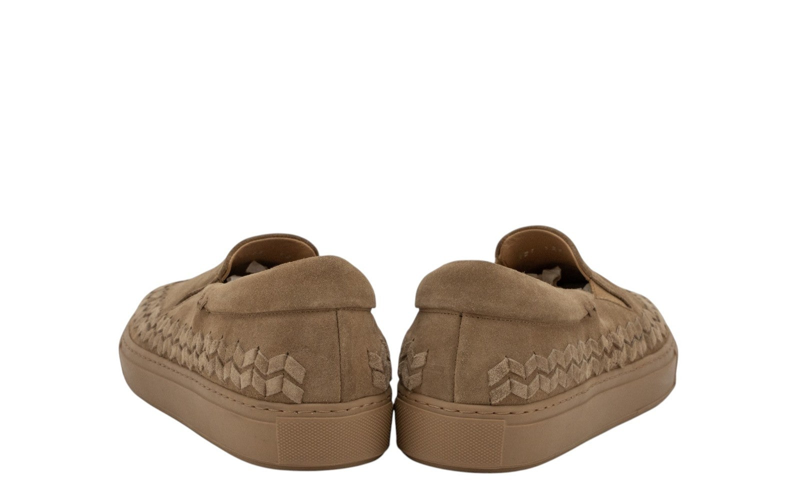 1050$ GIORGIO ARMANI Sneaker Shoes Slip-On Beaver Woven Suede 10 UK  11 US 44 IT