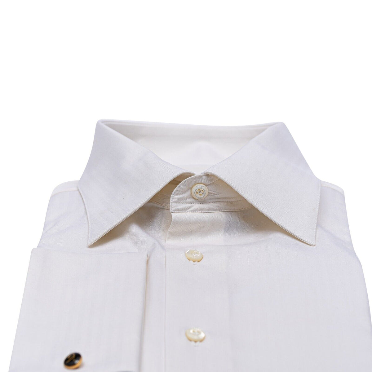 690$ ITALIAN LUXURY GERLIN Shirt Light ivory Cotton 1F ZILLI