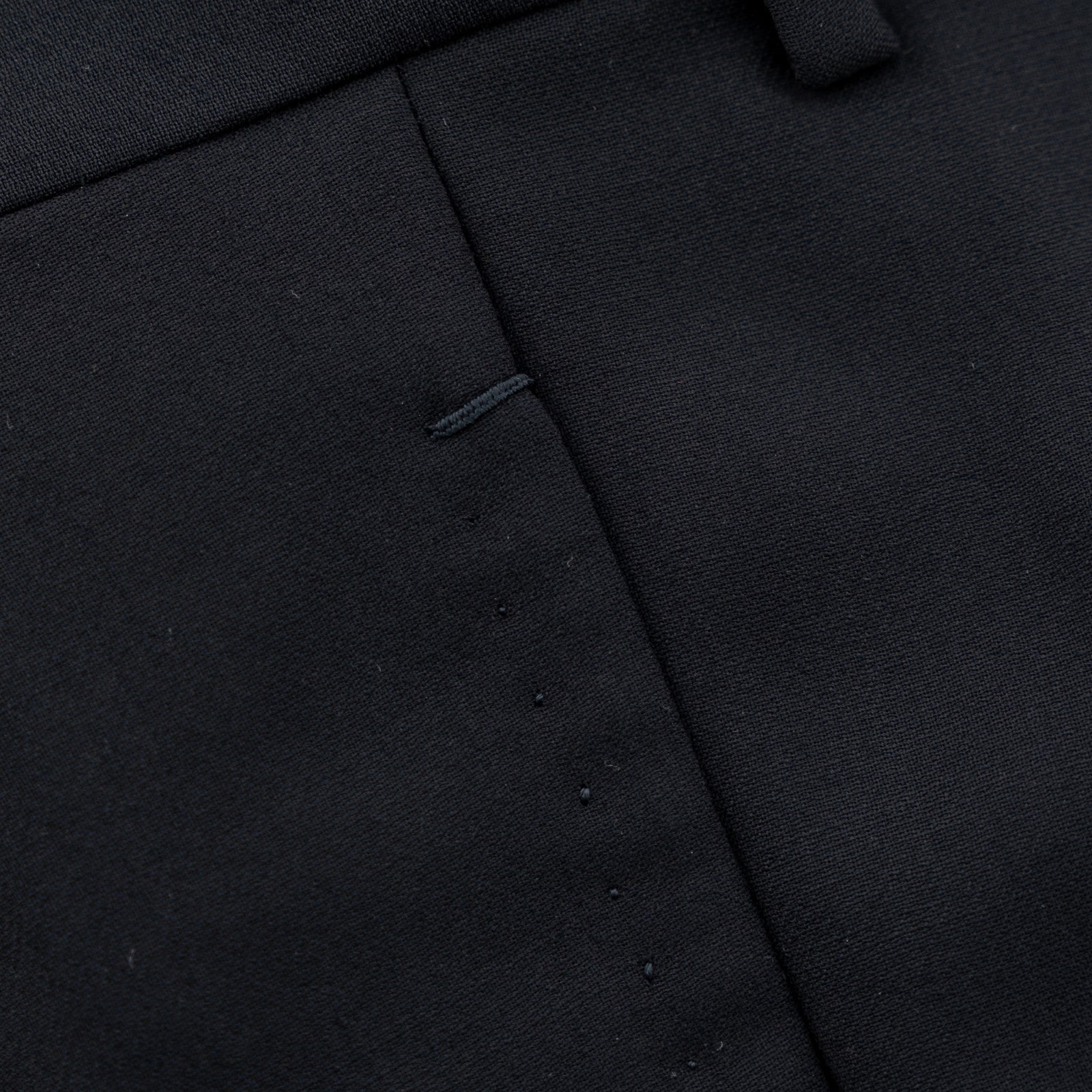 1680$ ISAIA Hand-Sewn Tapered Dress Pant Fine Wool Blue Midnight 32 US / 48 EU