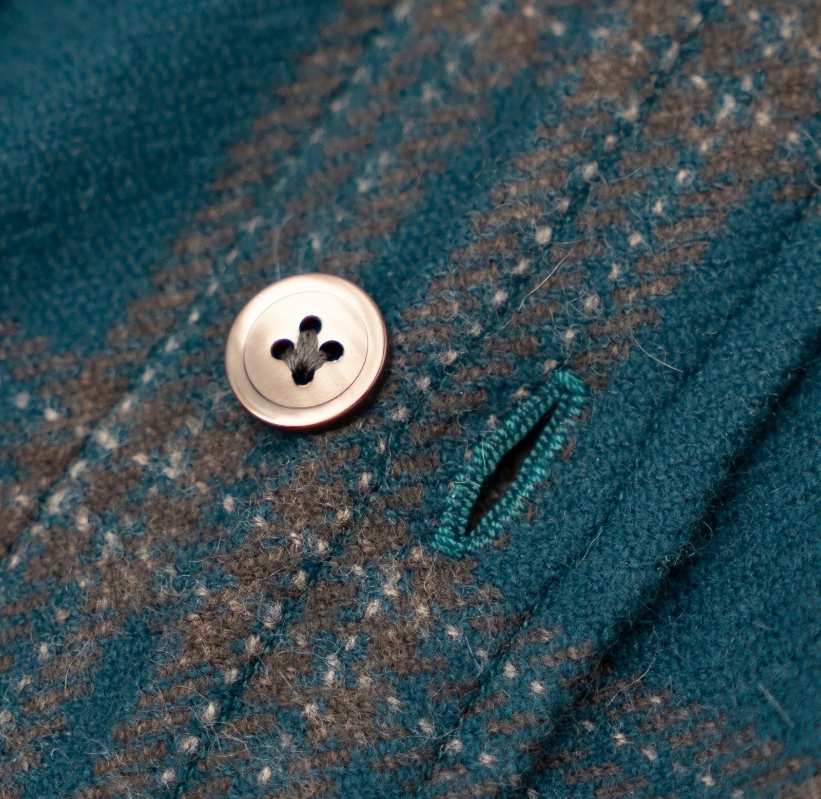 $3800 ISAIA NAPOLI Green Checks Hand-Sewn Overshirt Jacket 100% Cashmere Size L