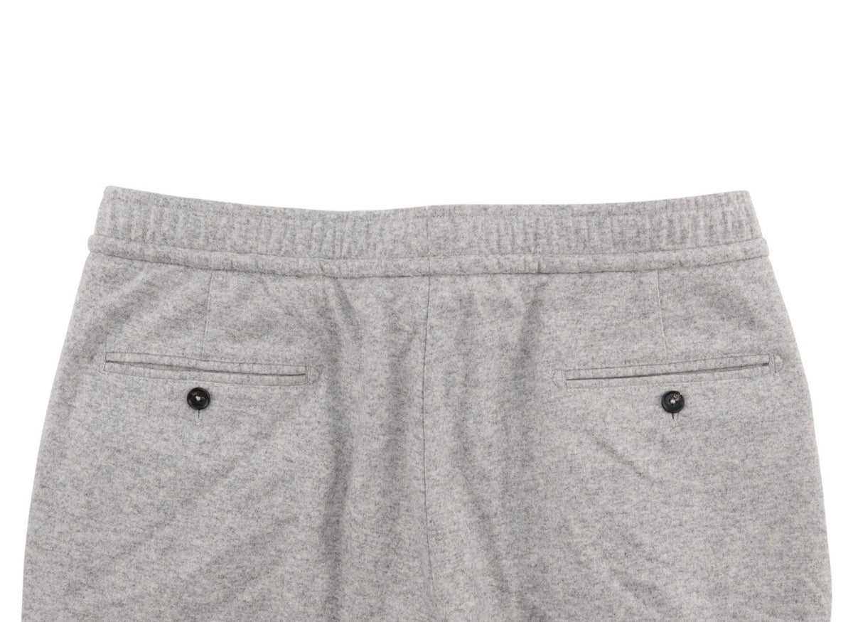1450$ ISAIA Gray Drawstring Track Pant Wool /Cashmere Tapered Fit 36 US / 52 EU