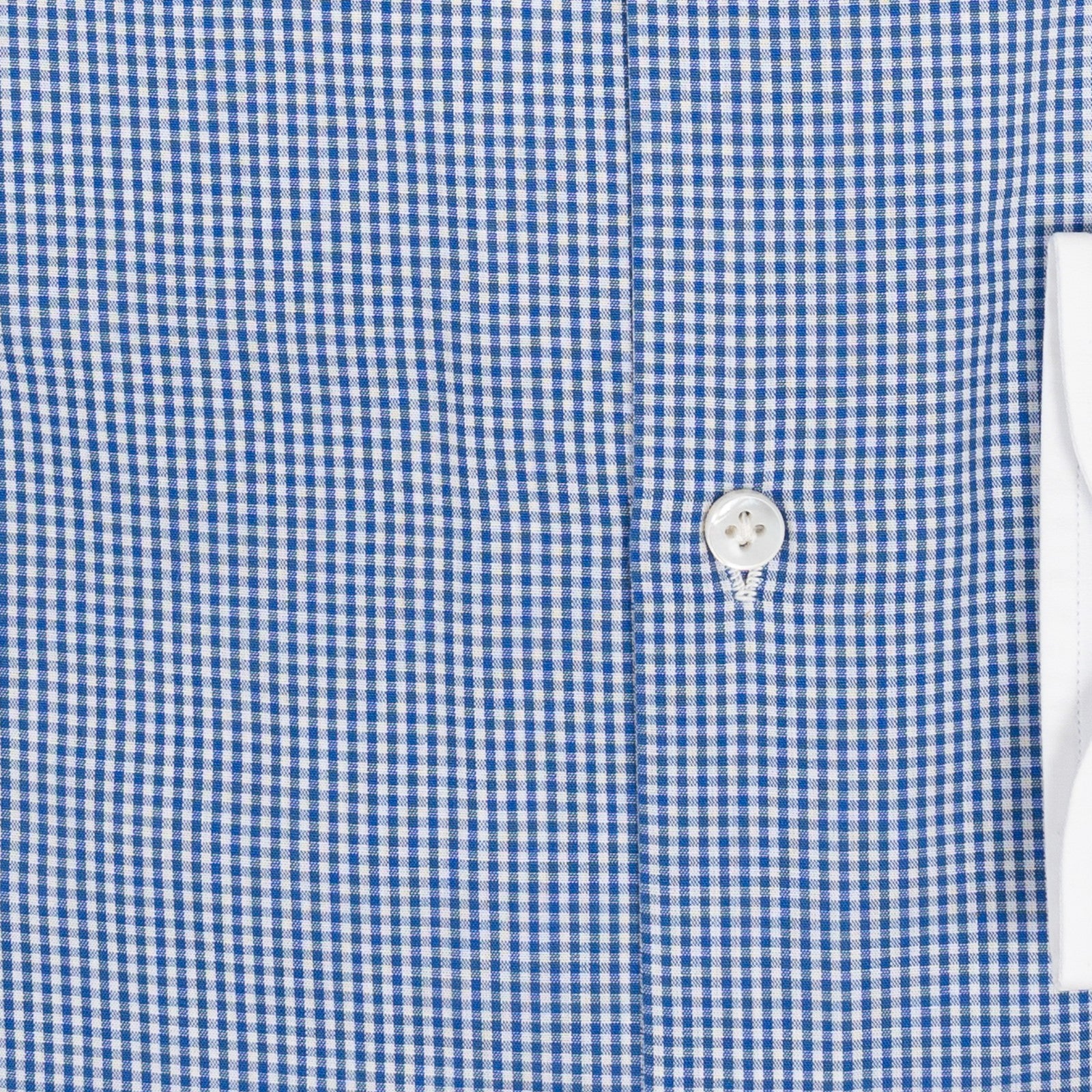 670$ RUBINACCI NAPOLI "Wall Street" Blue Hand-Sewn Point Shirt Cotton Size M