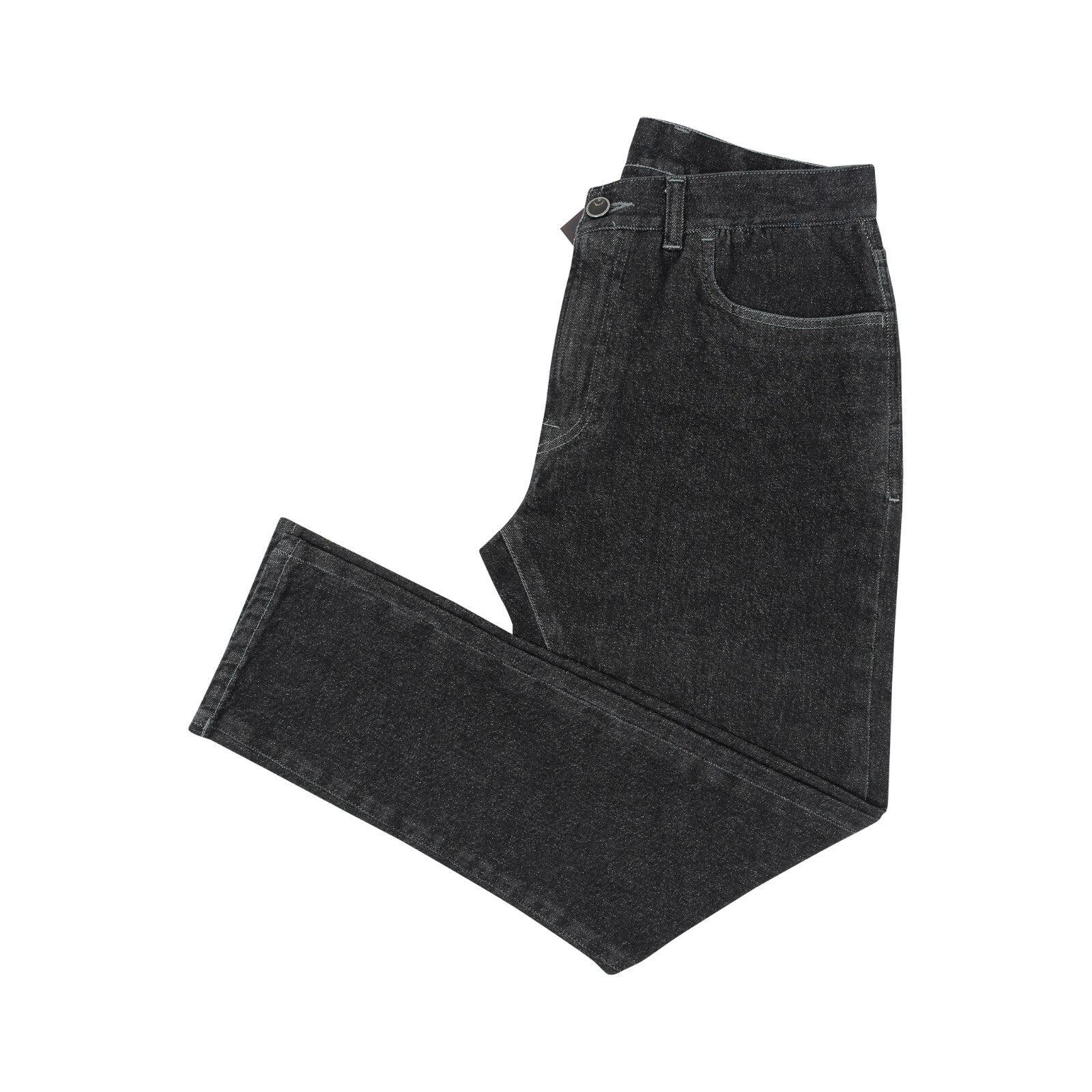 890$ ISAIA Dark Gray 5 Pockets Denim Jeans Pant Cotton Cashmere 32 US / 48 EU R