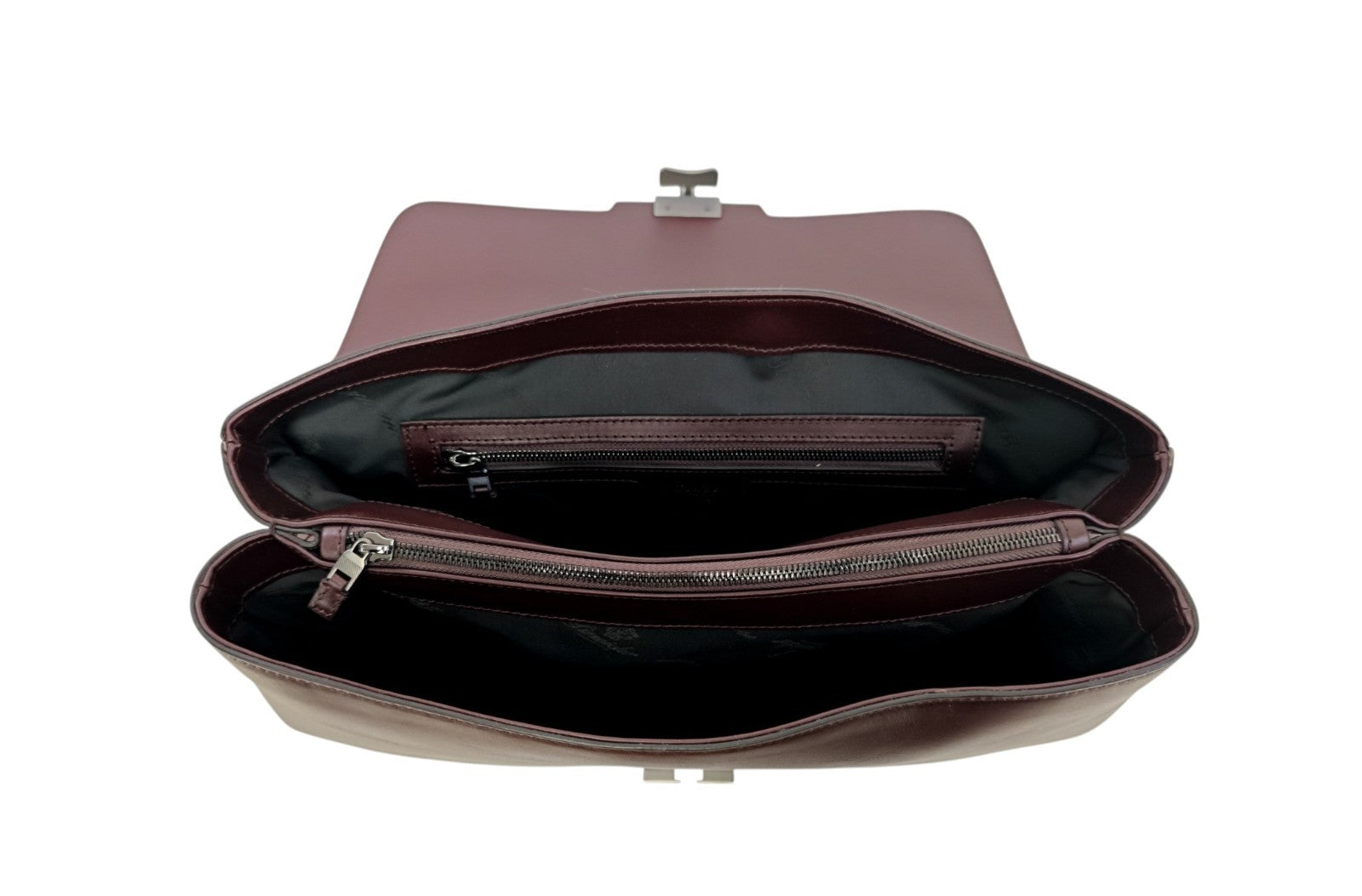 1240$ PINEIDER FIRENZE "Metro Smooth" Calf Briefcase Work Doctor Bag Burgundy