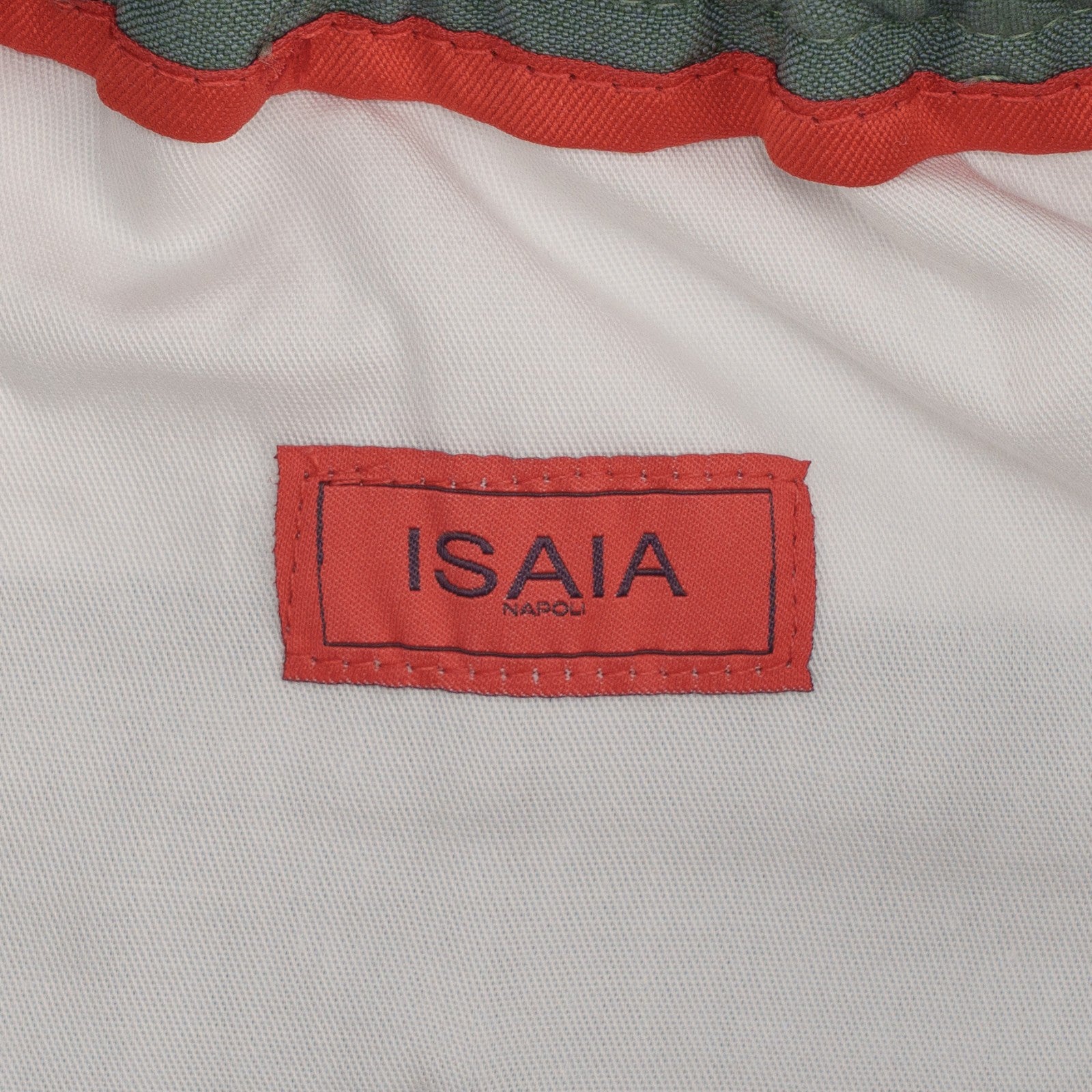 1300$ ISAIA NAPOLI Sage Green Drawstring Pant Wool - Linen 36 US / 52 EU