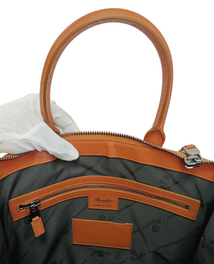 1500$ PINEIDER FIRENZE "Bottolato" PC Briefcase Shopping Tote Bag Grain Calf Rum