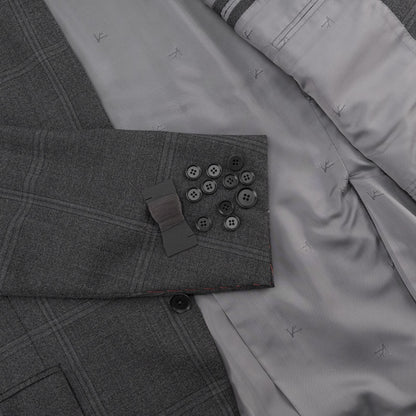 $6600 ISAIA NAPOLI "Marechiaro" Gray Suit Fine Wool 4 Season 46 US / 56 EU 7R