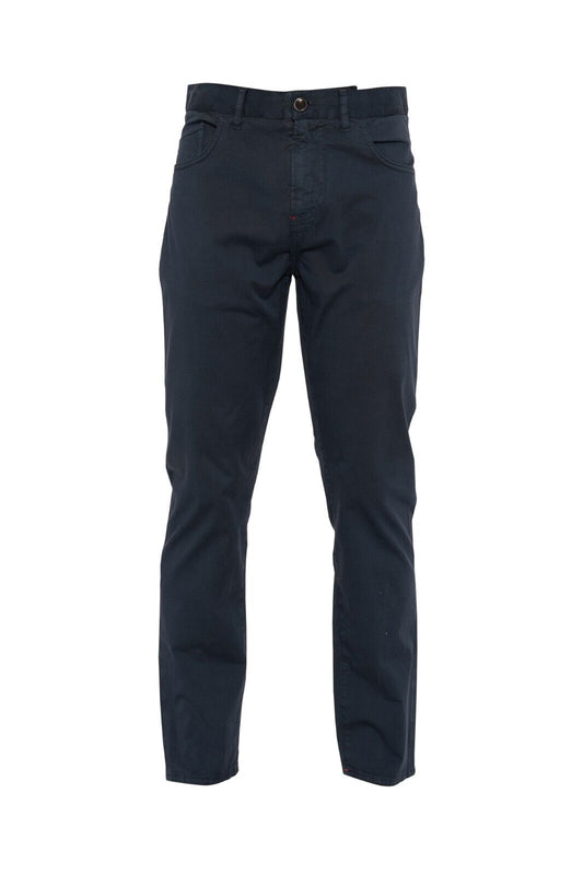 650$ ISAIA NAPOLI Blue 5 Pockets Trousers Casual Pant Cotton