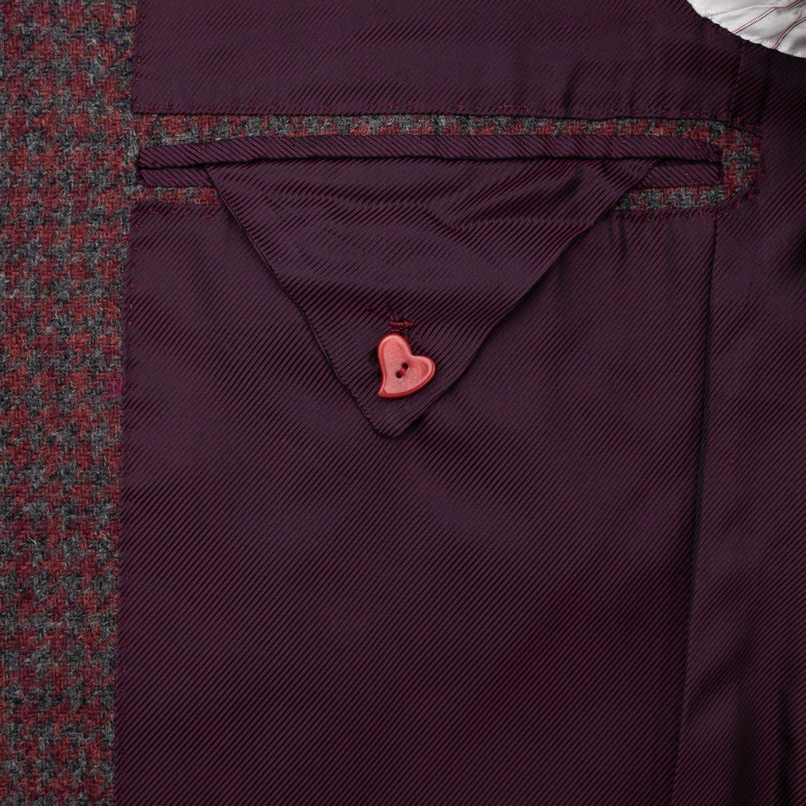 Sartoria DALCUORE NAPOLI Total Hand-Sewn Suit Burgundy Flannel Wool 40 US 50 EU