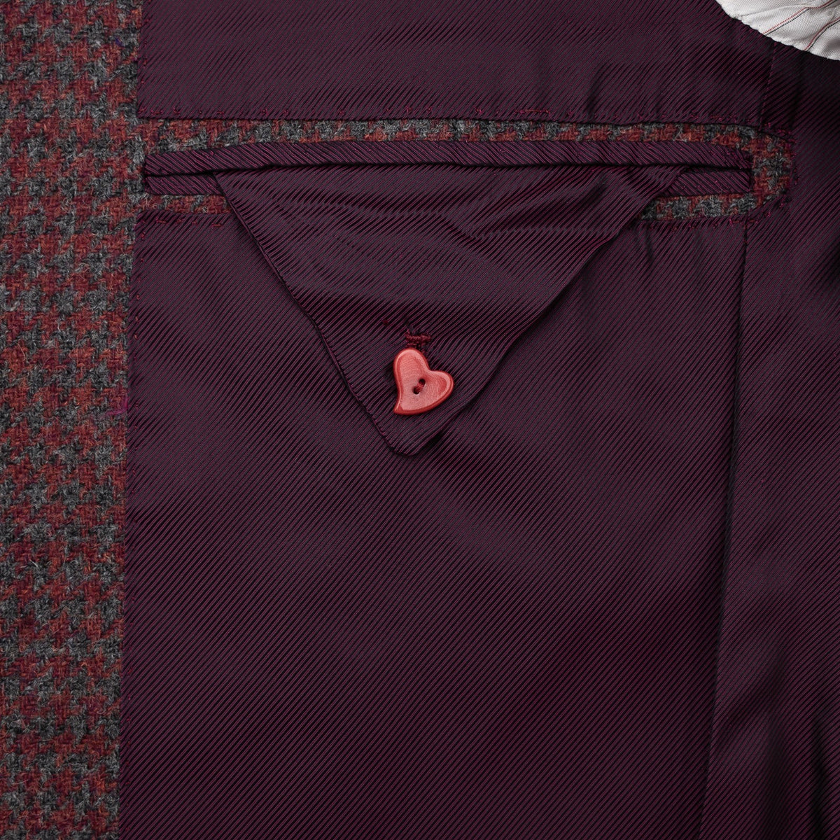 Sartoria DALCUORE NAPOLI Total Hand-Sewn Suit Burgundy Flannel Wool 40 US 50 EU