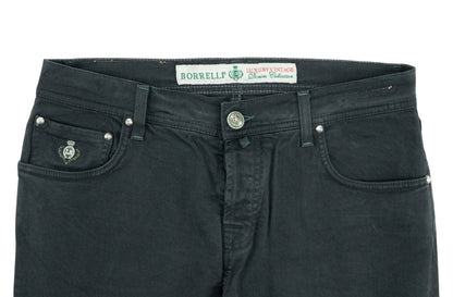 415$ LUIGI BORRELLI NAPOLI Dark Blue Denim Jeans Pant Cotton 35 US / 51 EU