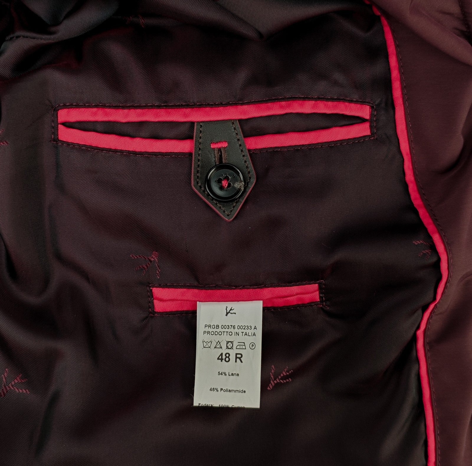 6590$ ISAIA Burgundy Puffer Coat Jacket Techno Wool - Goose Down  38 US / 48 EU