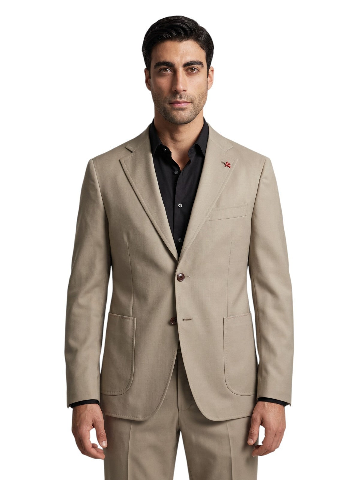 $6600 ISAIA "Capri" Taupe Hand-Sewn Suit Fine Wool Solid 36 US / 46 EU 8R