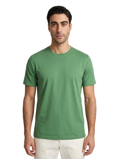 550$ ISAIA NAPOLI Green T-Shirt Jersey Cotton Stretch - Size 2XL - Made in Italy