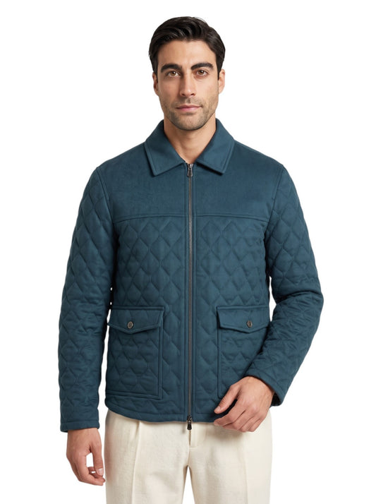 $6250 ISAIA  100% Cashmere Storm System® Jacket Coat Petrol Blue 38 US / 48 EU